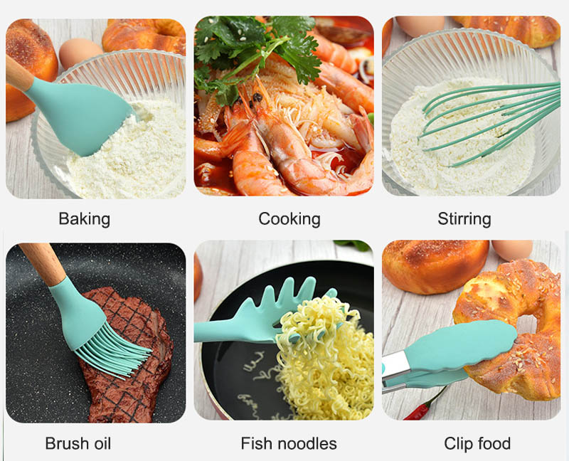 wooden handle kitchen utensils